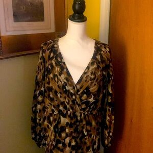 Animal Print dress size 20 brown tan black Lane Bryant